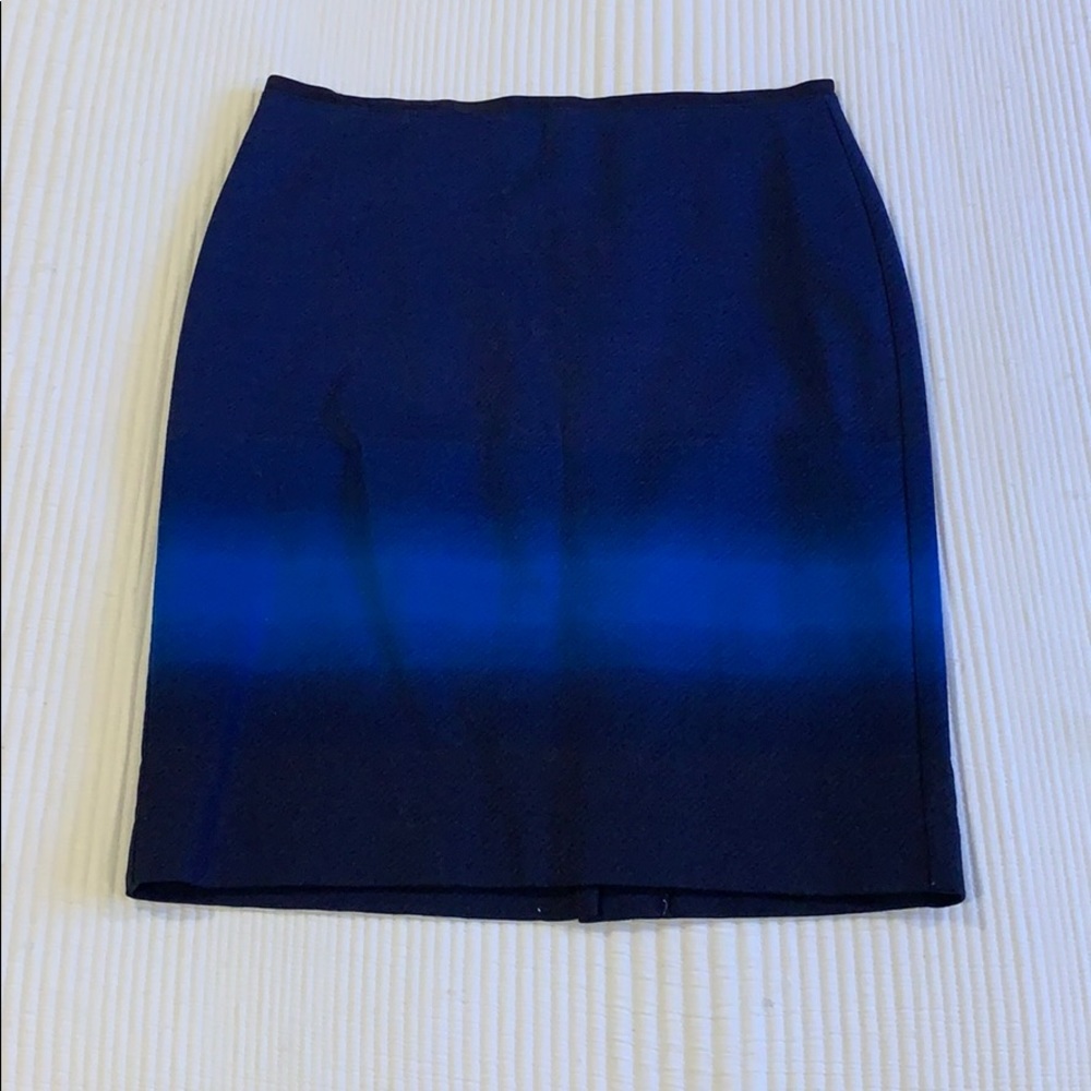 Blue ombre pencil skirt